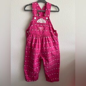 OshKosh B'gosh Pink Strawberry Print Kids Overalls